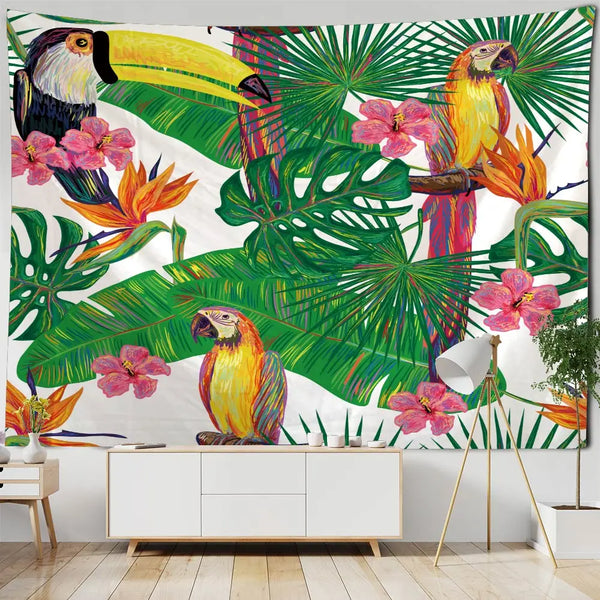 Tropical Palm Leaf Tapestry-ToShay.org