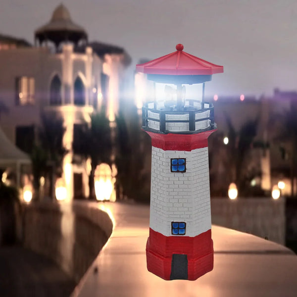 Lighthouse Rotating Solar Light-ToShay.org