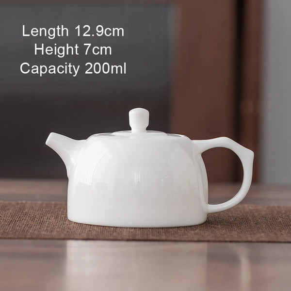 White Porcelain Tea Pot-ToShay.org