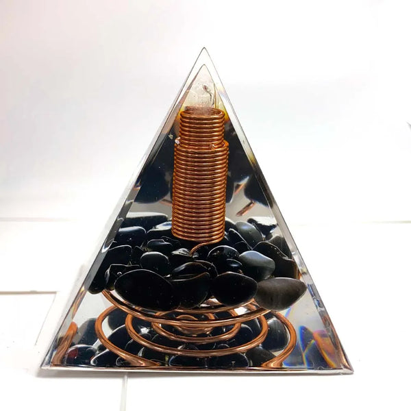 Energy Obsidian Orgonite Pyramid-ToShay.org