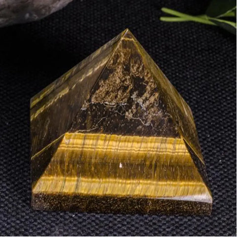 Yellow Tiger Eye Stone Pyramid-ToShay.org