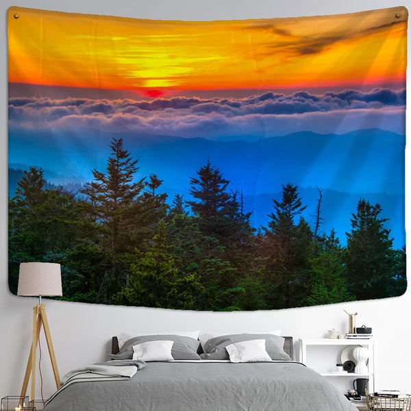 Forest Night Sky Tapestry-ToShay.org