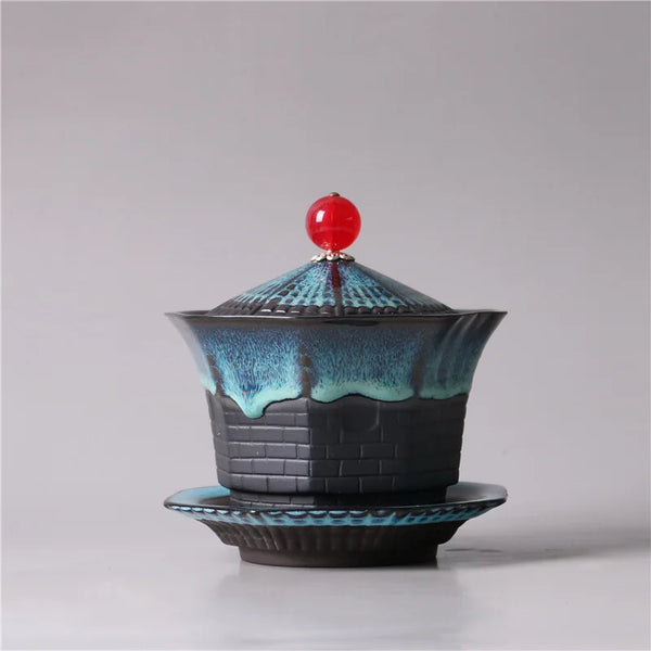 Blue Glazed Ceramic Teapots-ToShay.org