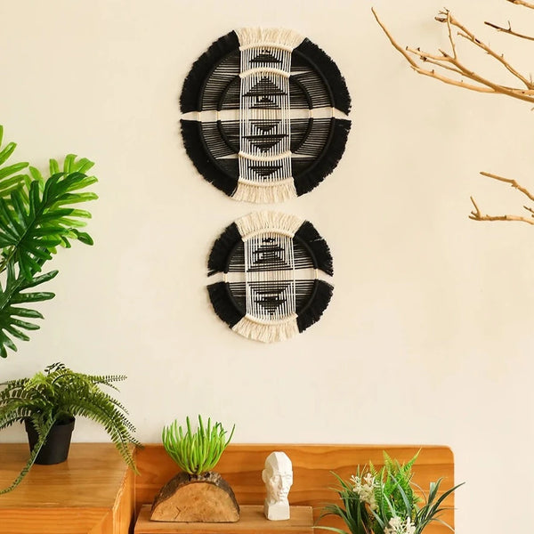 Black Macrame Wall Hanging-ToShay.org