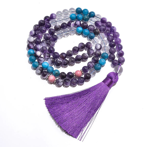 Purple Amethyst Mala Beads-ToShay.org