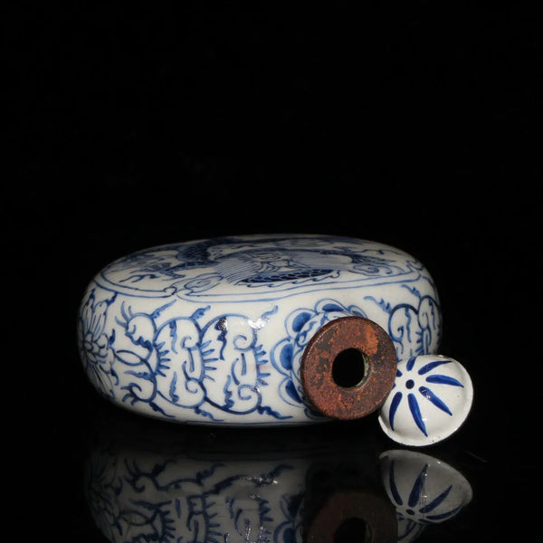 Blue White Dragon Snuff Bottle-ToShay.org