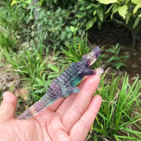 Purple Fluorite Crocodile-ToShay.org