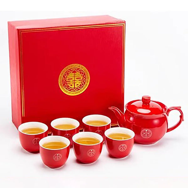 Red Ceramic Tea Sets-ToShay.org