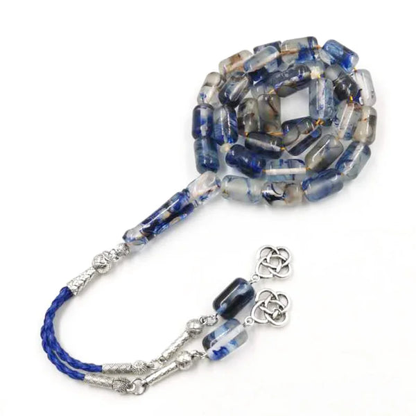 Blue Luminous Prayer Beads-ToShay.org