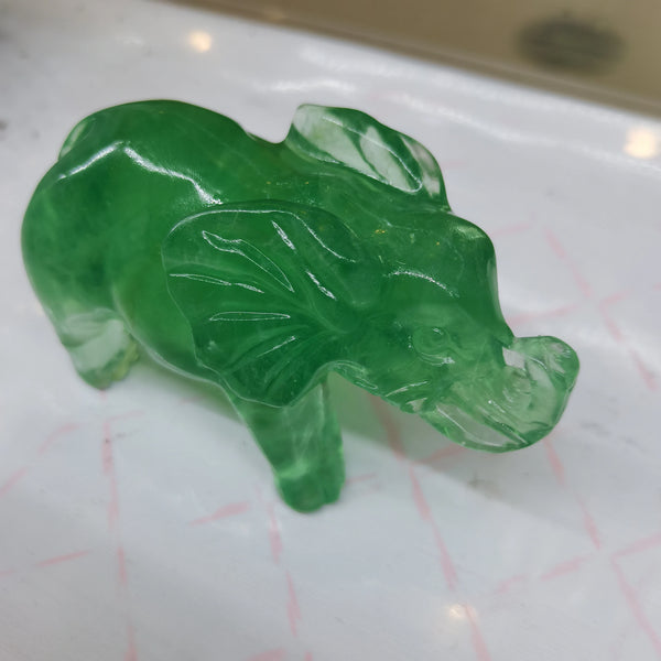 Green Fluorite Elephant-ToShay.org