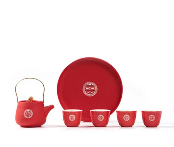 Red Ceramic Tea Sets-ToShay.org