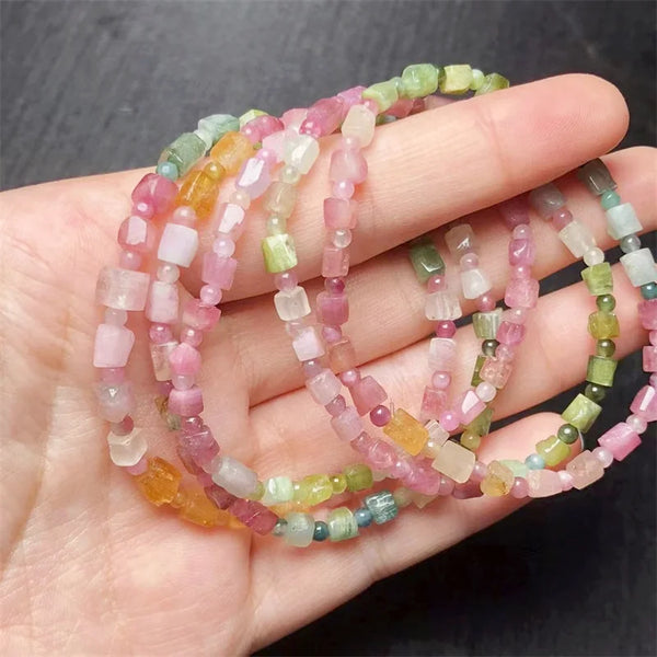 Pink Tourmaline Bead Bracelet-ToShay.org