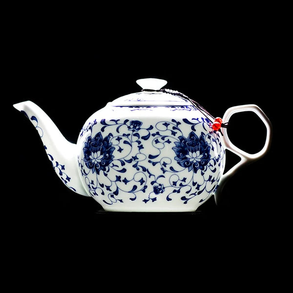 White Painted Porcelain Teapot-ToShay.org