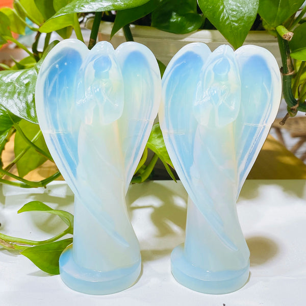 White Opalite Angel Statue-ToShay.org