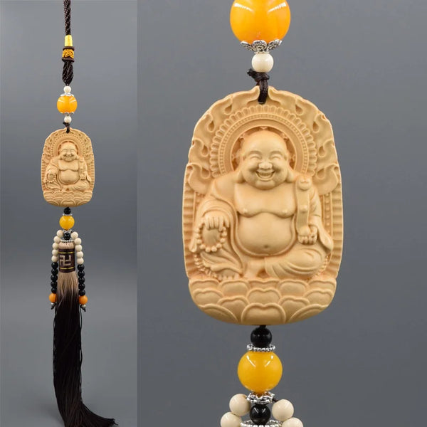 Wood Guanyin Buddha Pendant-ToShay.org