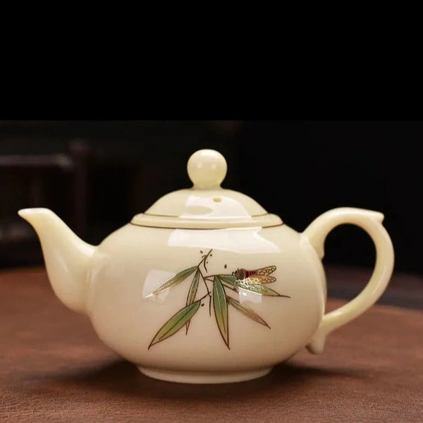 White Porcelain Tea Pot-ToShay.org