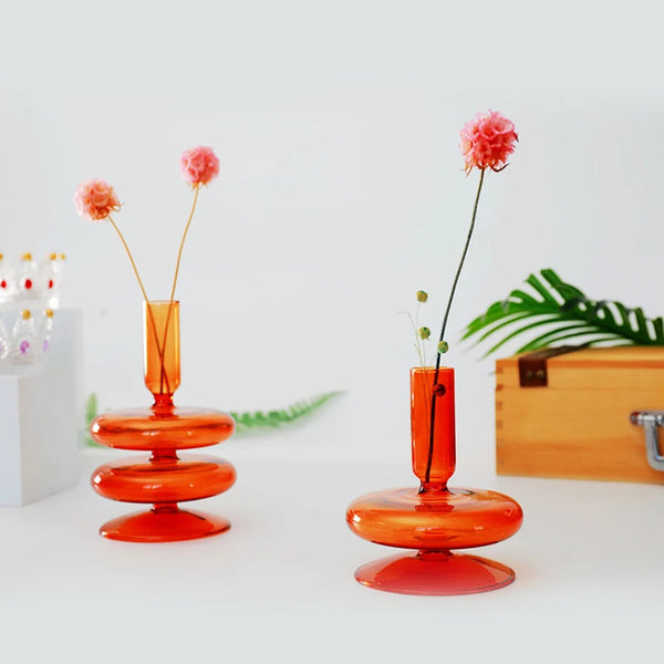 Glass Coloured Candlesticks-ToShay.org