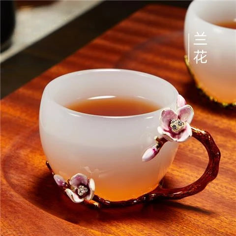 Clear Porcelain Tea Cups-ToShay.org