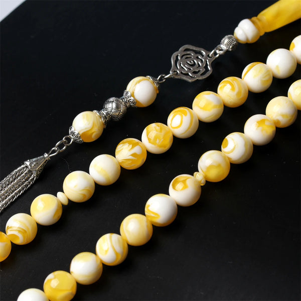 Yellow Amber Prayer Beads-ToShay.org