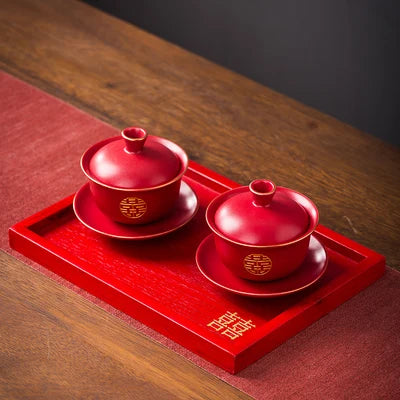 Red Ceramic Tea Sets-ToShay.org