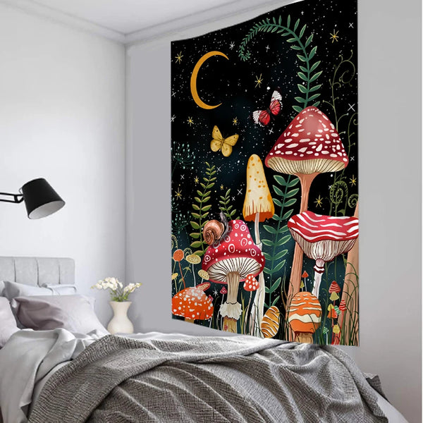 Mushroom Forest Tapestry-ToShay.org