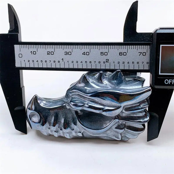 Silver Terahertz Dragon Skull-ToShay.org