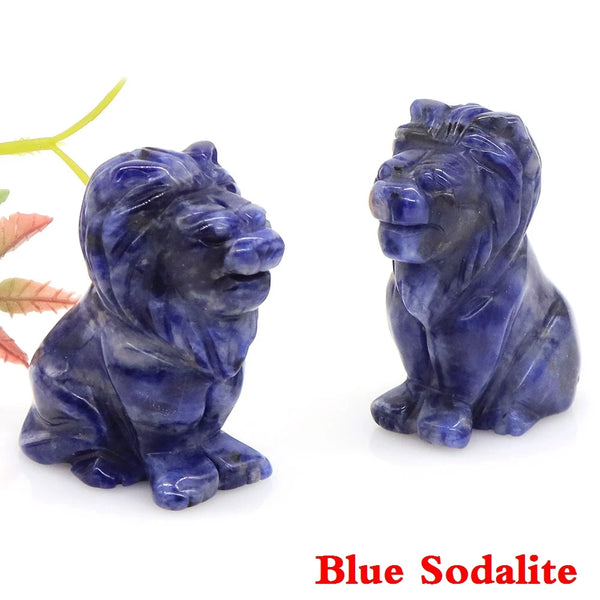 Mixed Crystal Lion Statues-ToShay.org