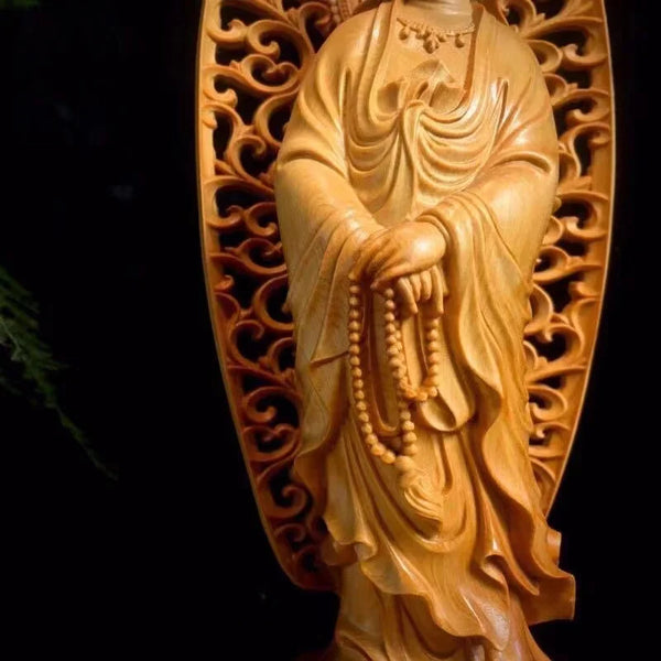 Wood Guanyin Bodhisattva-ToShay.org