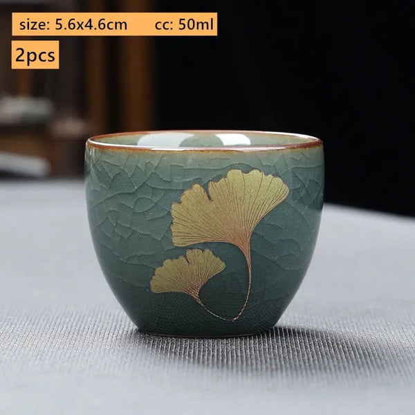 Green Crack Glaze Tea Set-ToShay.org