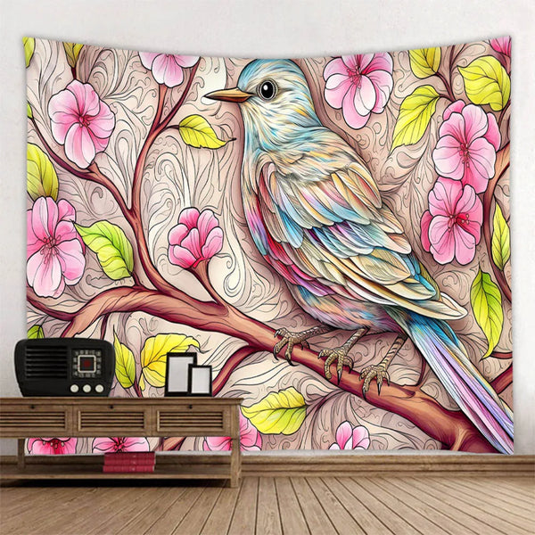 Garden Bird Art Tapestry-ToShay.org