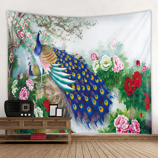 Peacock Art Tapestry-ToShay.org