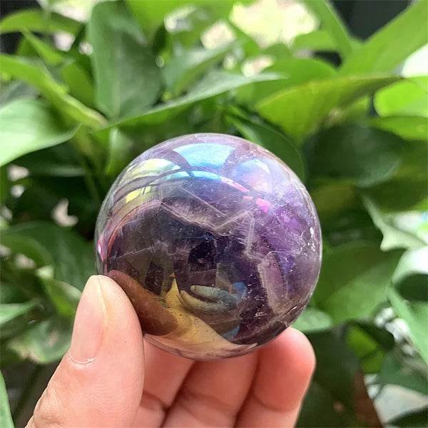 Purple Aura Amethyst Ball-ToShay.org