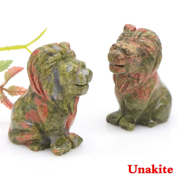 Mixed Crystal Lion Statues-ToShay.org