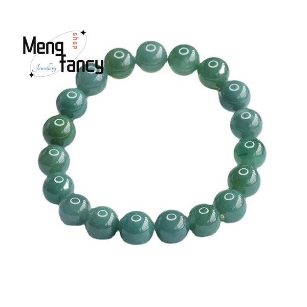 Green Jadeite Bead Bracelet-ToShay.org