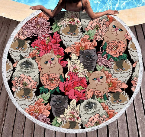 Flower Pet Beach Mat-ToShay.org