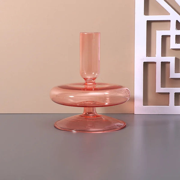 Glass Coloured Candlesticks-ToShay.org