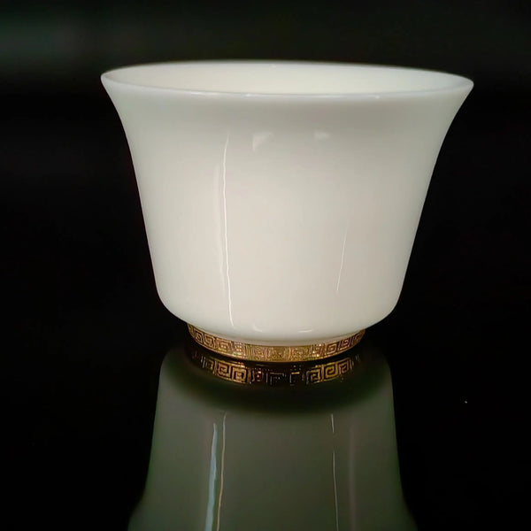 White Painted Ceramic Tea Cup-ToShay.org