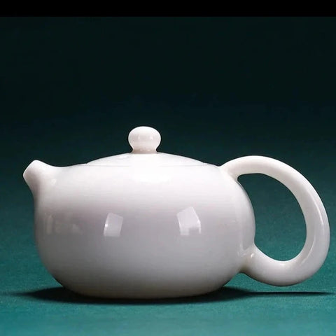 White Porcelain Teapot-ToShay.org