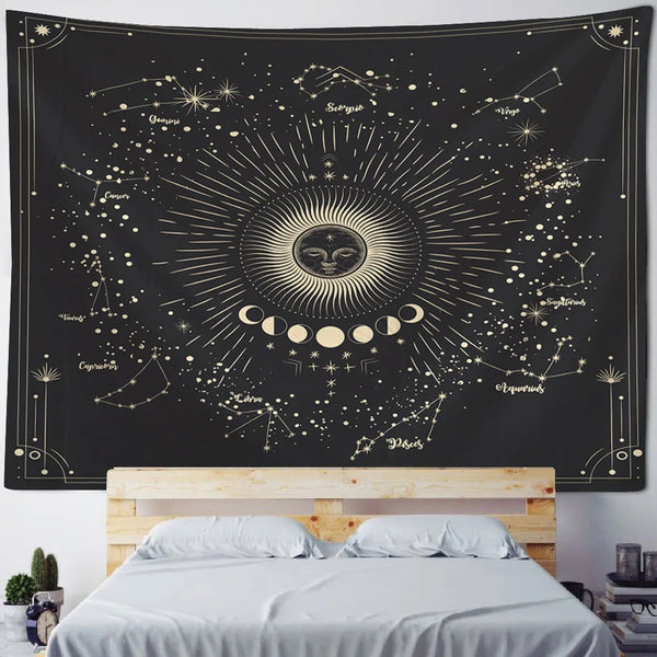 Sun Moon Art Tapestry-ToShay.org