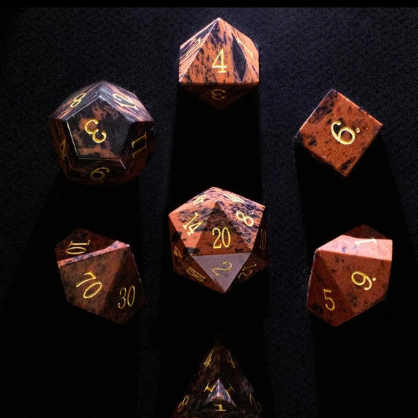 Mahagony Obsidian Dice-ToShay.org