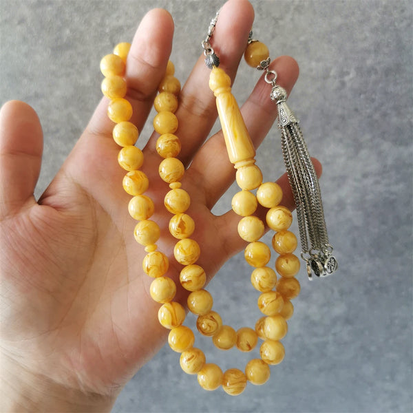 Yellow Amber Prayer Beads-ToShay.org