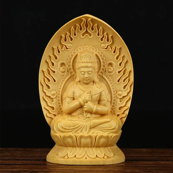 Wood Guan Yin Buddha-ToShay.org