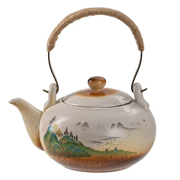 Pottery Landscape Tea Pot-ToShay.org