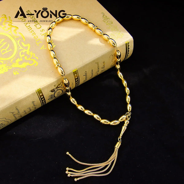 Yellow Gold Prayer Beads-ToShay.org