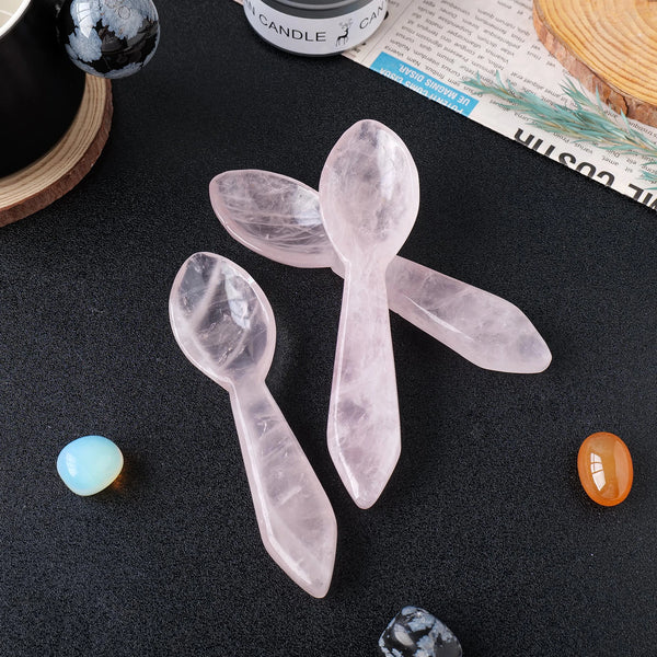 Pink Rose Quartz Spoons-ToShay.org