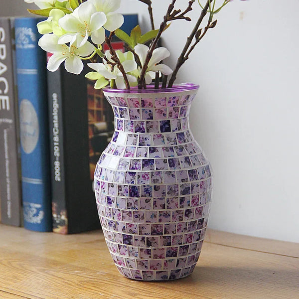 Mosaic Glass Vase-ToShay.org