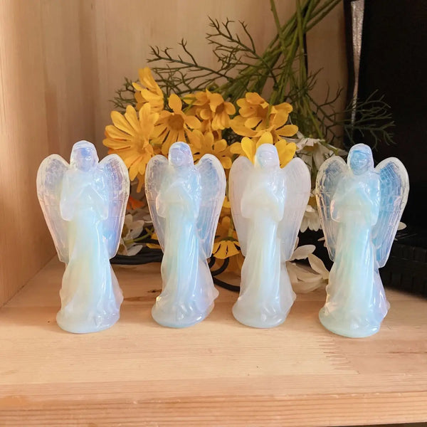 White Opal Angel Statue-ToShay.org