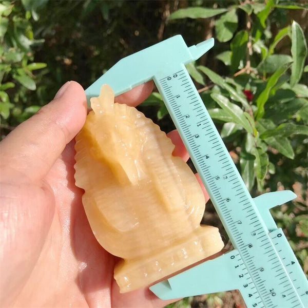 Yellow Calcite Pharaoh Bust-ToShay.org