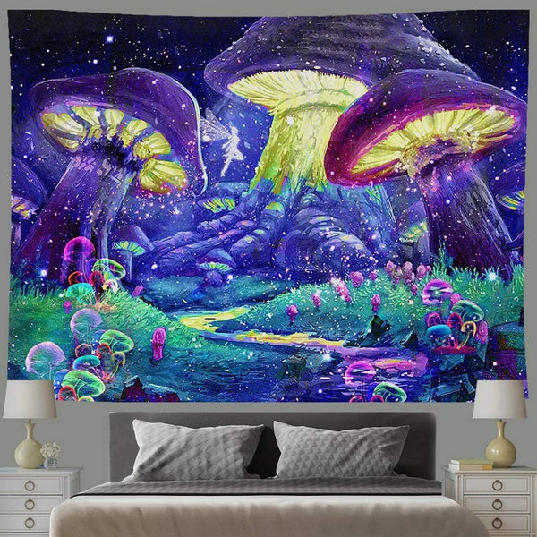 Mushroom Forest Tapestry-ToShay.org