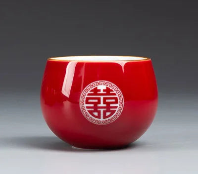 Red Ceramic Tea Cups-ToShay.org